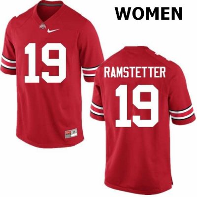Women's Ohio State Buckeyes #19 Joe Ramstetter Red Nike NCAA College Football Jersey Super Deals POK6544DM